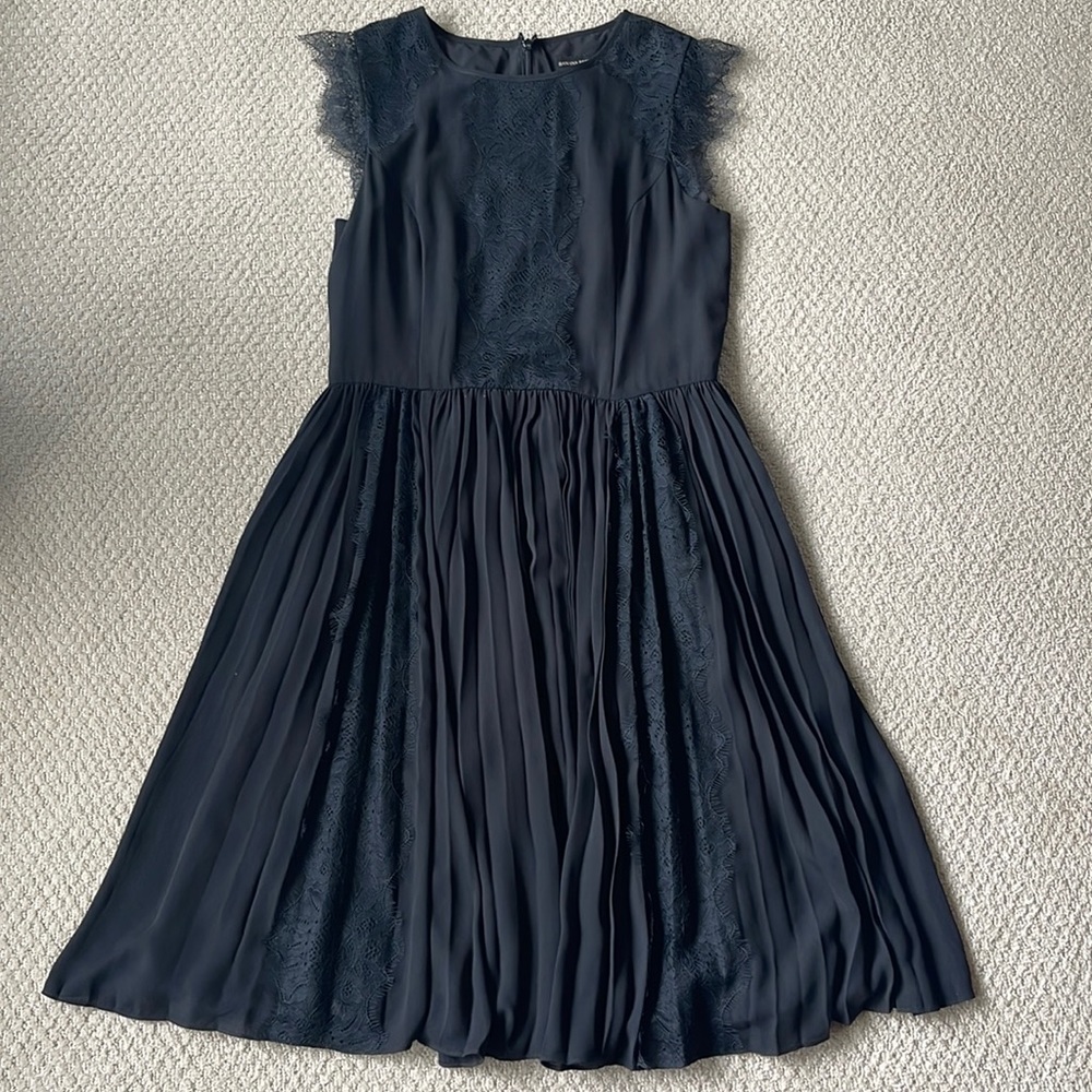 Black Chiffon & Lace Dress Size M